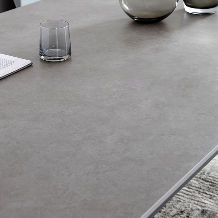 1/3/4/5/7 Pieces Modern Dining Set with Grey Top Table and Leather Chairs Dinette Set