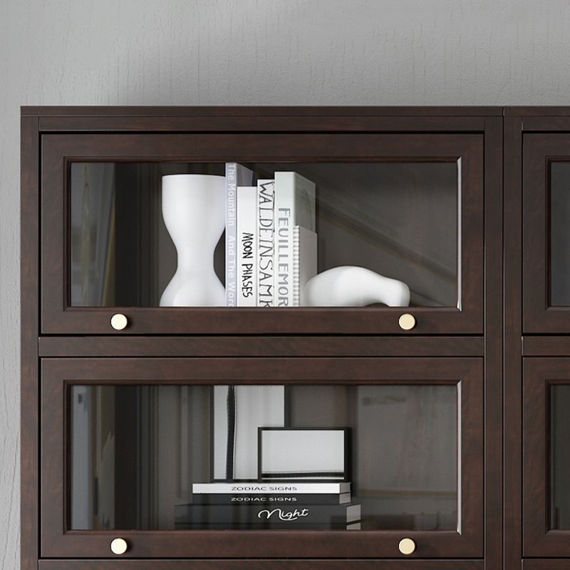 Vertical Glam Standard Bookcase Beech Closed Back Bookcase with Drawer