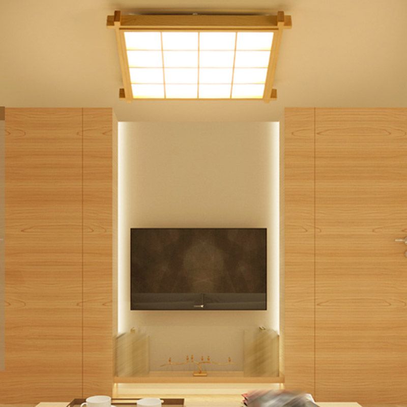 Apparecchio di illuminazione a soffitto da incasso in legno Plafoniera moderna a LED per soggiorno