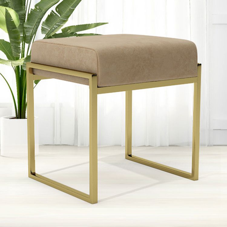 Modern Faux Leather Ottoman Pure Color Waterproof Rectangle Chair Ottoman