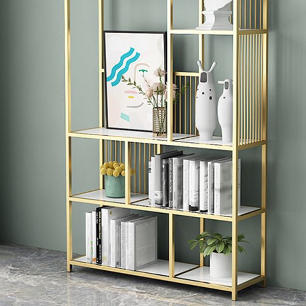 Gold and Black Etagere Bookshelf Scandinavian Iron Bookshelf for Home Office