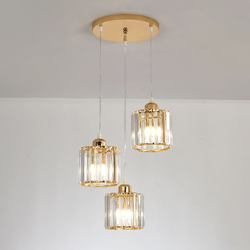 Modern Minimalist Hanging Light Crystal Pendant Lighting Fixture for Kitchen