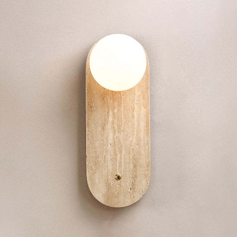 1 Light Geometric Wall Mounted Lamps Modern Stone Wall Mount Lamp