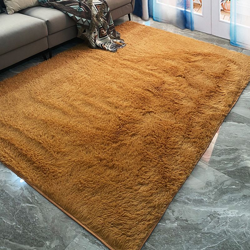 Light Pink Gradual Change Rug Polyester Simple Rug Washable Rug for Drawing Room