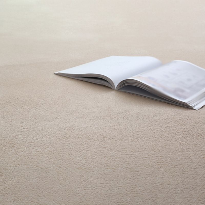 Casual Indoor Carpet Solid Color Polyester Area Rug Stain Resistant Carpet for Living Room