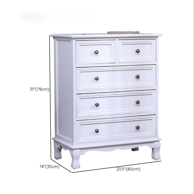 Traditional Storage Chest Dresser Wooden Dresser with Drawers