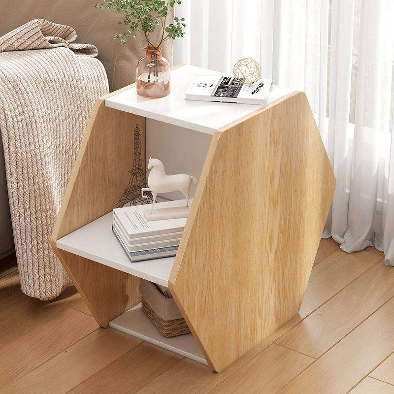 Modernism Simple Geometric Coffee Cocktail Table with Storage