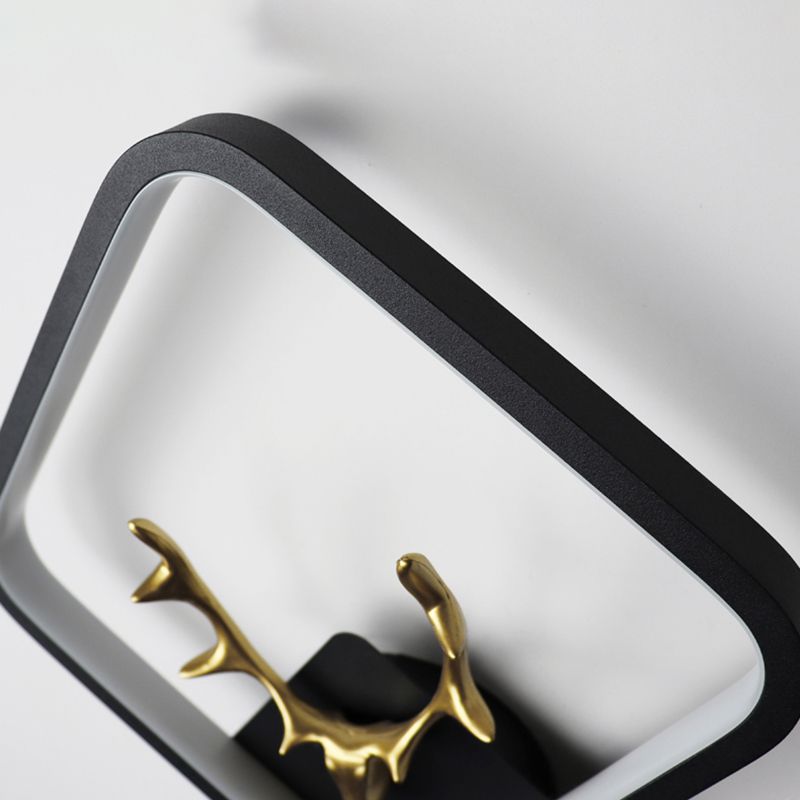 Line Shape Sconce Light Fixture Led Antler Wall Light Fixture for Bedroom