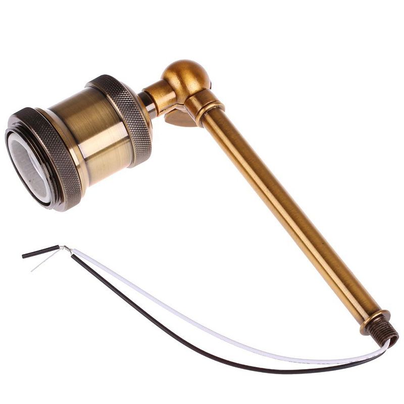 Armed Shape Wall Lamp Industrial Style Metal 1 Light Sconce in Brass