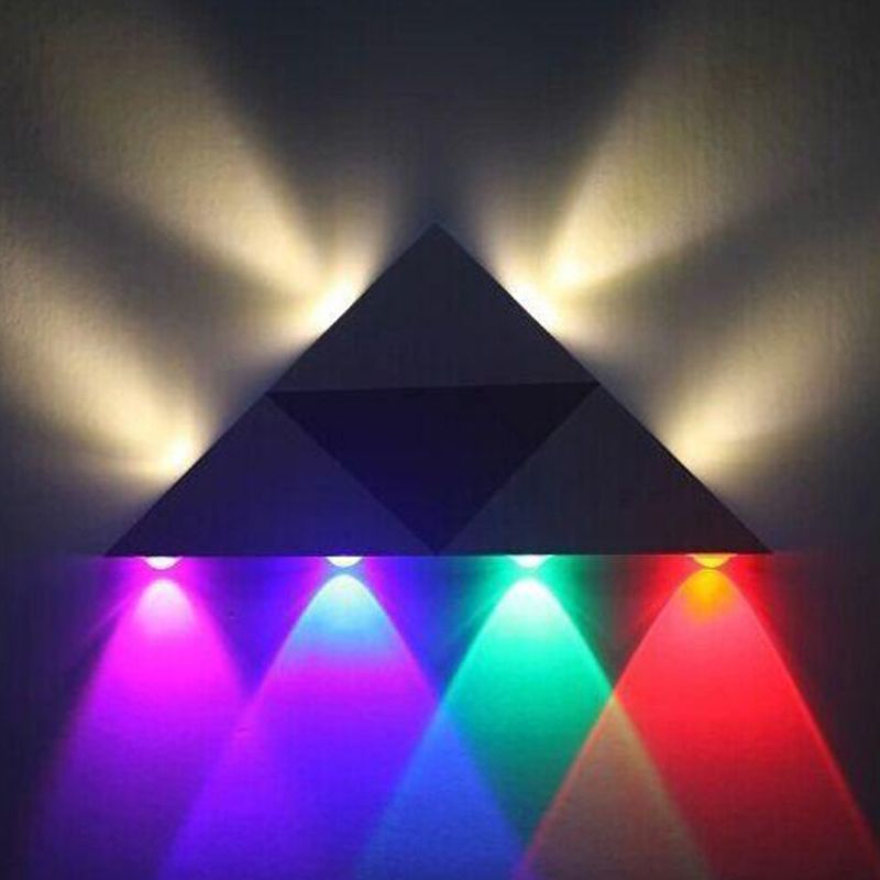 Contemporary Style Geometric Wall Mounted Light Metal Multi Lights Wall Washer Sconce