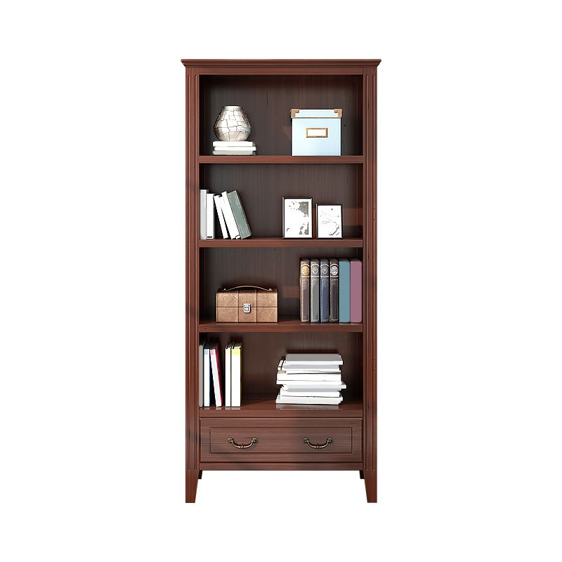 Modern Style Closed Back Bookshelf Standard Wooden Bookcase for Study Room