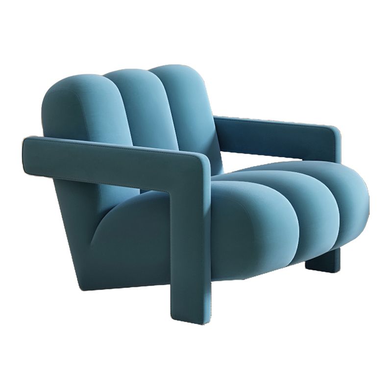Scandinavian Arms Included Lounge Chair Solid Color Living Room Armchair