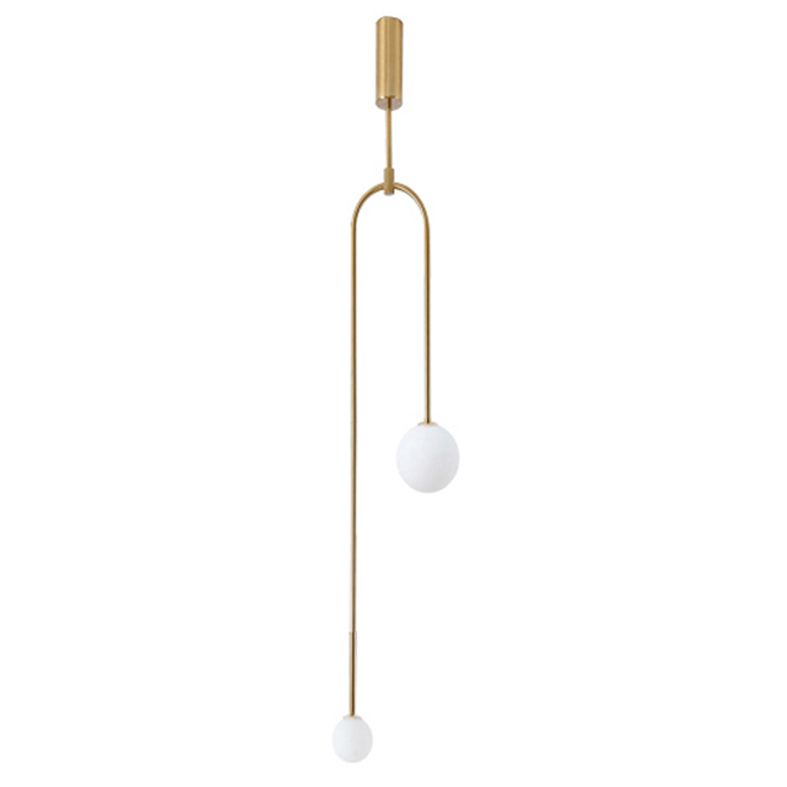 2-licht hanger lamp hedendaagse stijl lineaire vorm metallic hangend licht