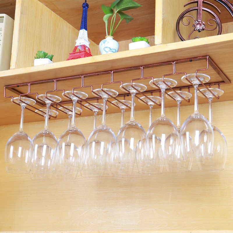 Modern Hanging Wine Glass Rack Metal Glass & Stemware Holder