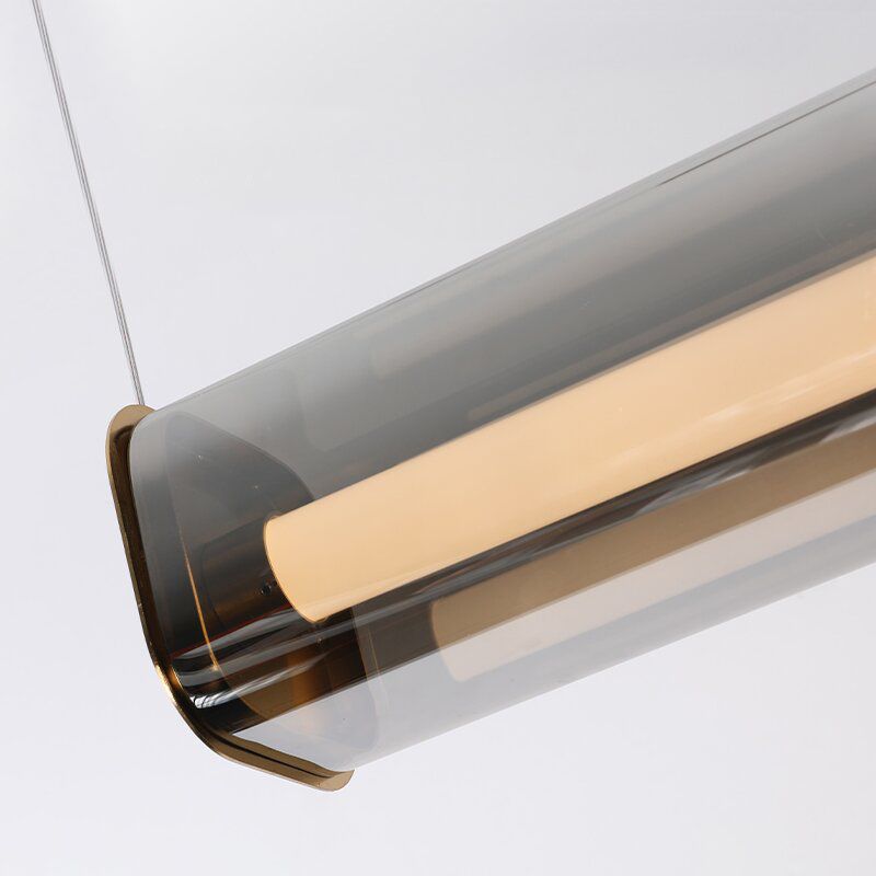 Moderner Stil Rechteck anheizt Licht klares Glas 1 hängende Anhängerlicht