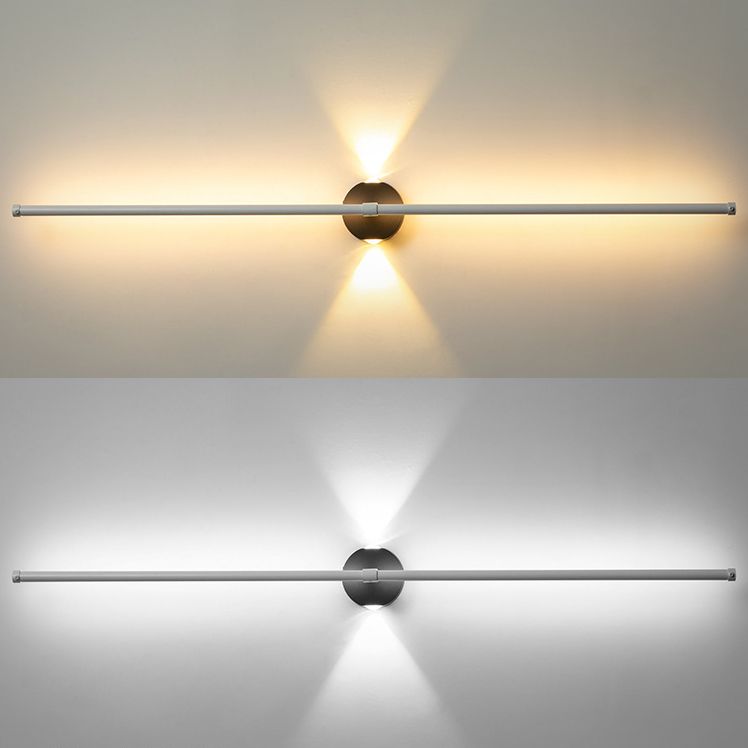 Metal Linear Shape Wall Light Modern 3 Lights Wall Mount Fixtures