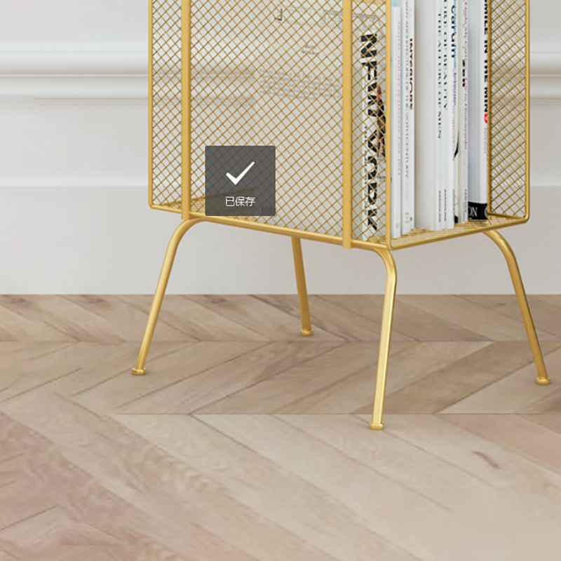 Scandinavian Metal Standard Bookshelf 3 Shelves Open Back Bookcase