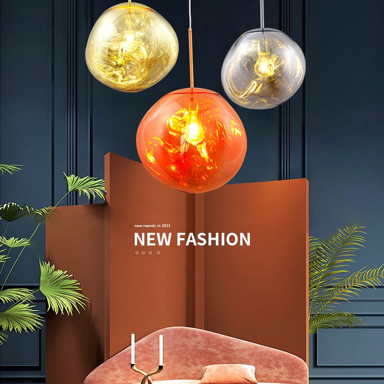 LAVA CREATIVA LAVA Irregolare a forma di palla appesa a una luce singola stile moderno a sospensione acrilica lampada a sospensione per il negozio di caffè