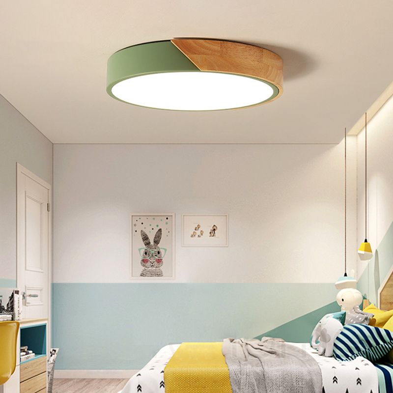 Soporte de vaciado de LED acrílico circular en estilo conciso moderno de hierro forjado de hierro forjado para espacios interiores
