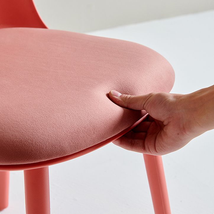 Sillas laterales de plástico Glam para interiores y exteriores, silla con respaldo sólido