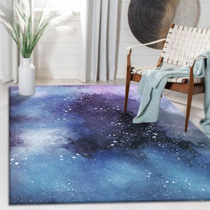 Dark Brown Modern Rug Polyester Graphic Rug Stain Resistant Rug for Drawing Room