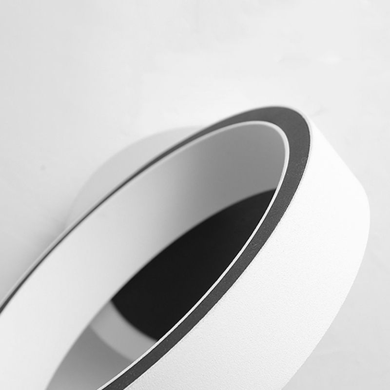 Modern Metal 1-Light Wall Mount Lamp Adjustable Round Wall Sconce for Bedroom