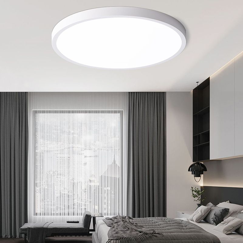 Lámpara de techo LED de forma redonda, acrílico moderno, 1 luz, montaje empotrado para pasillo de balcón