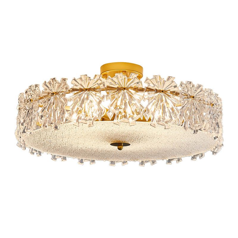 Nordic Ceiling Light Household Glass Shade Flush Mount Light Fixture for Bedroom