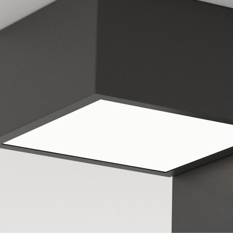 Square Shape LED Ceiling Lamp Modern Iron Flush Mount for Bedroom