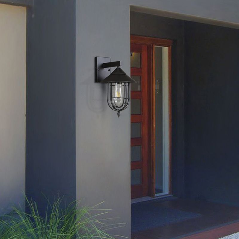 1 Light Geometric Wall Mounted Lamps Industrial Metal Wall Mount Lamp