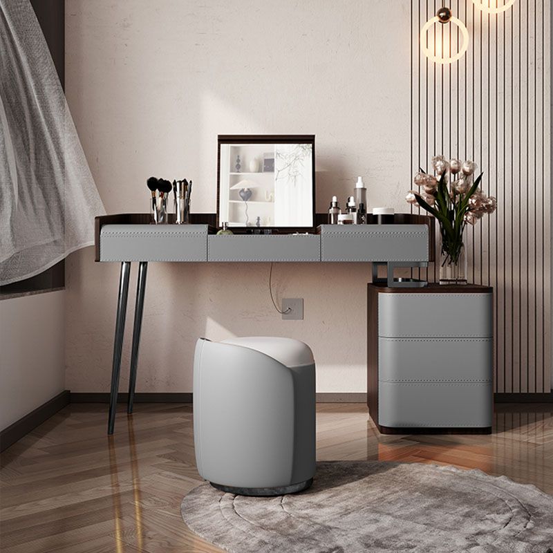 3 Drawer Dressing Table Storage Box with Makeup Table and Stool