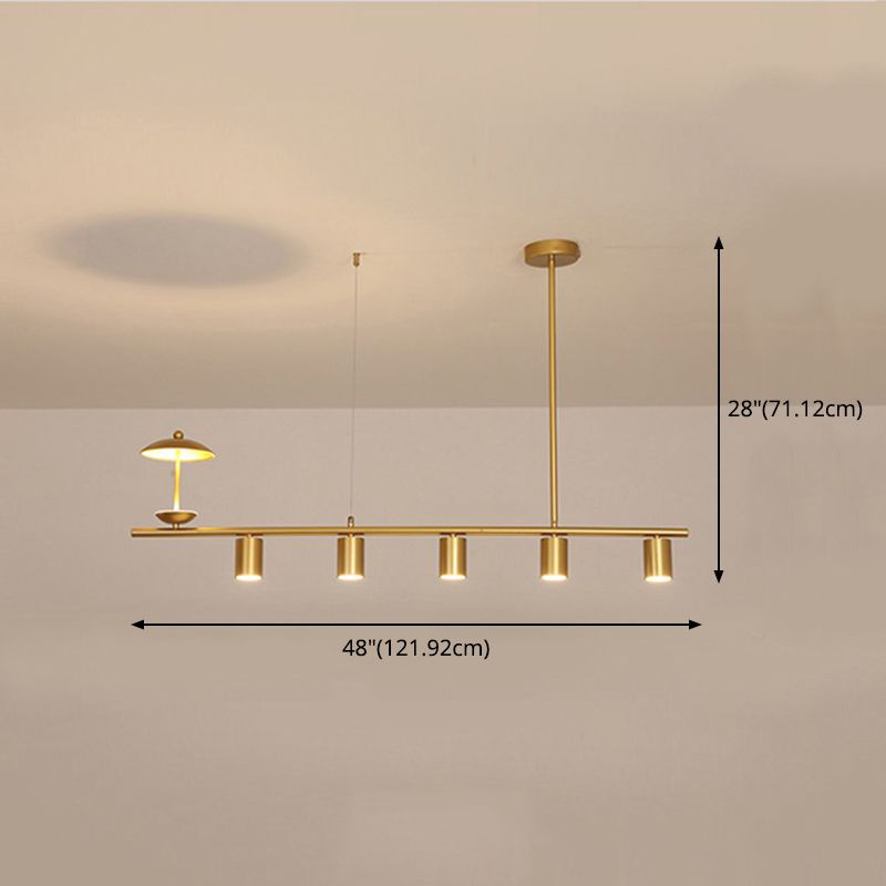Lámpara de lámpara lineal moderna lámpara de lámpara múltiple iluminación de sala de vestíbulo