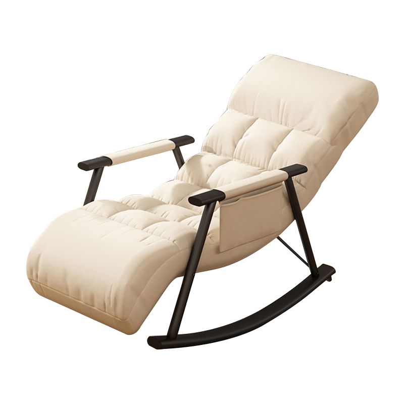 Modern Rocker Chair Upholstered Zero Gravity Button-Tufted Rocking Accent Chair