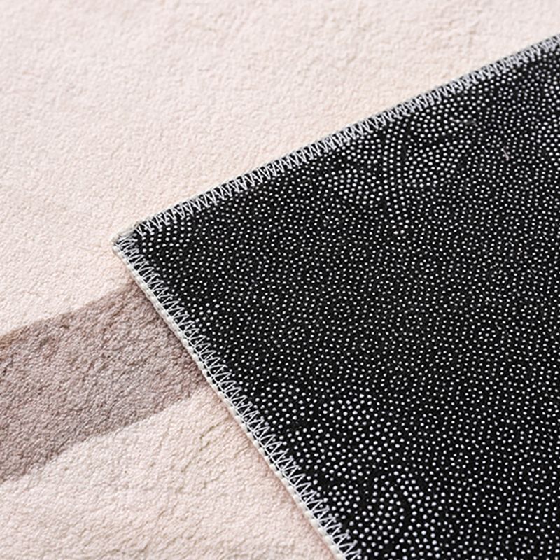 Variegated Gray Area Rug Modern Washable Carpet Polypropylene Non-Slip Area Rug for Living Room