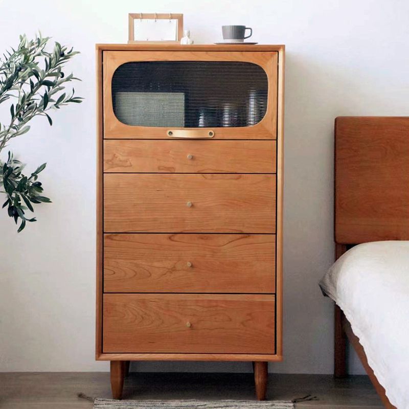 Industrial Rectangle Accent Cabinet Solid Wood Storage Cabinet