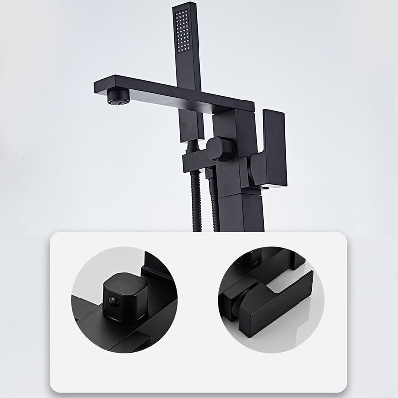 Modern Floor Mounted Freestanding Faucet 1-Handle Fixed Bath Filler Trim