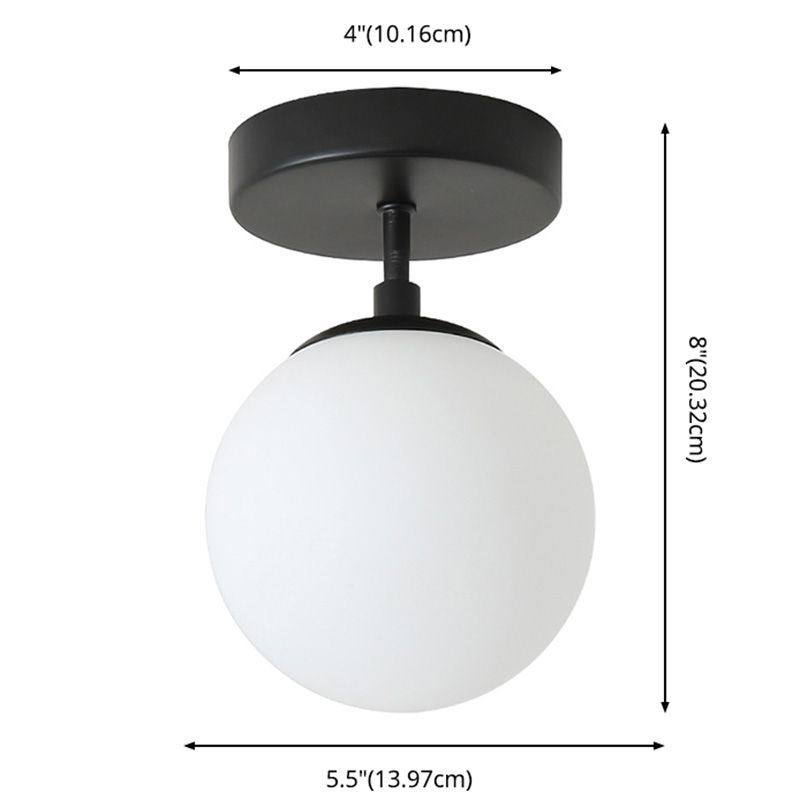 Moderne Minimalistische Ronde Glazen Lamp Flush Mount Light Fixtures voor Corridor Balkon
