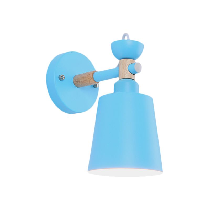 Luz de apliques de estilo nórdico rotativo con cubo de muro de metal ligero para dormitorio para adultos