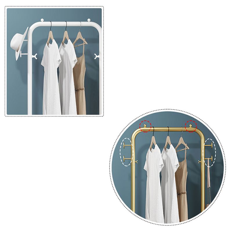 Metal Hall Tree Hooks and Pulley Entryway Kit Coat Hanger for Living Room