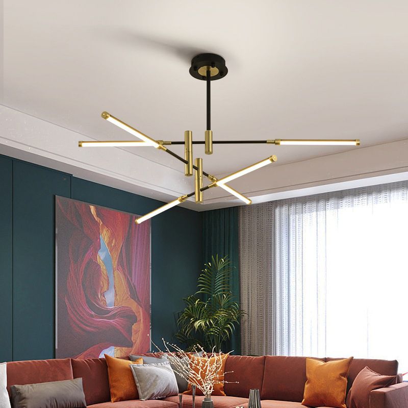 Postmodern metalen multi-tier kroonluchter verlichtingsarmatuur LED kroonluchter hanger voor zitkamer