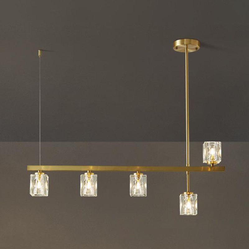 4/5/6-Light Modernism Golden Kitchen Island Lighting LED Ceiling Light for Foyer