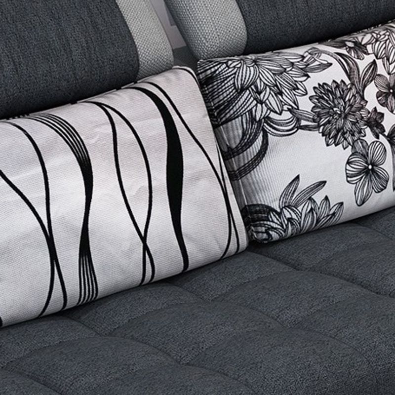 Adjustable 135.82" D x 70.86" W x 33.46" H Pillow Top Arm Sectional Pillowed Back Cushions