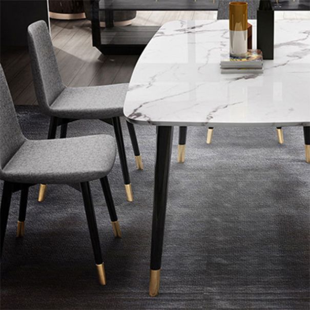 Glam Style Sintered Stone Dining Set Rectangle 1/2/4/6/7 Pieces Dining Set