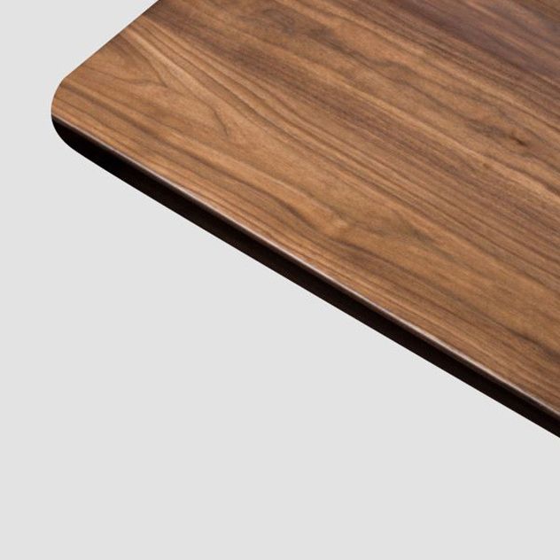 Mesa de comedor de rectángulo de madera maciza de estilo contemporáneo 4 Table de piernas para el hogar