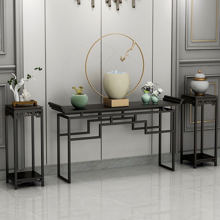 11"W Contemporary Console Table Stone White Rectangle Console Sofa Table