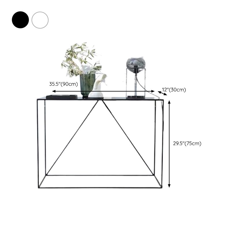 Iron Modern Console Table 1-shelf Rectangle Accent Table for Hall