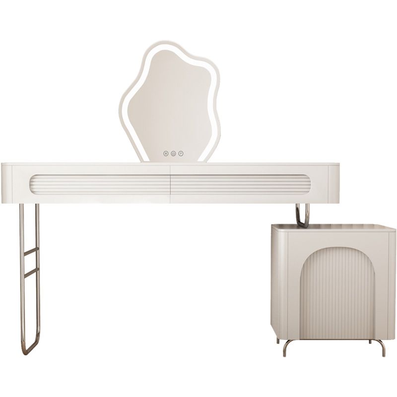 Modern With Drawer Solid Wood White Bedroom Makeup Vanity Desk