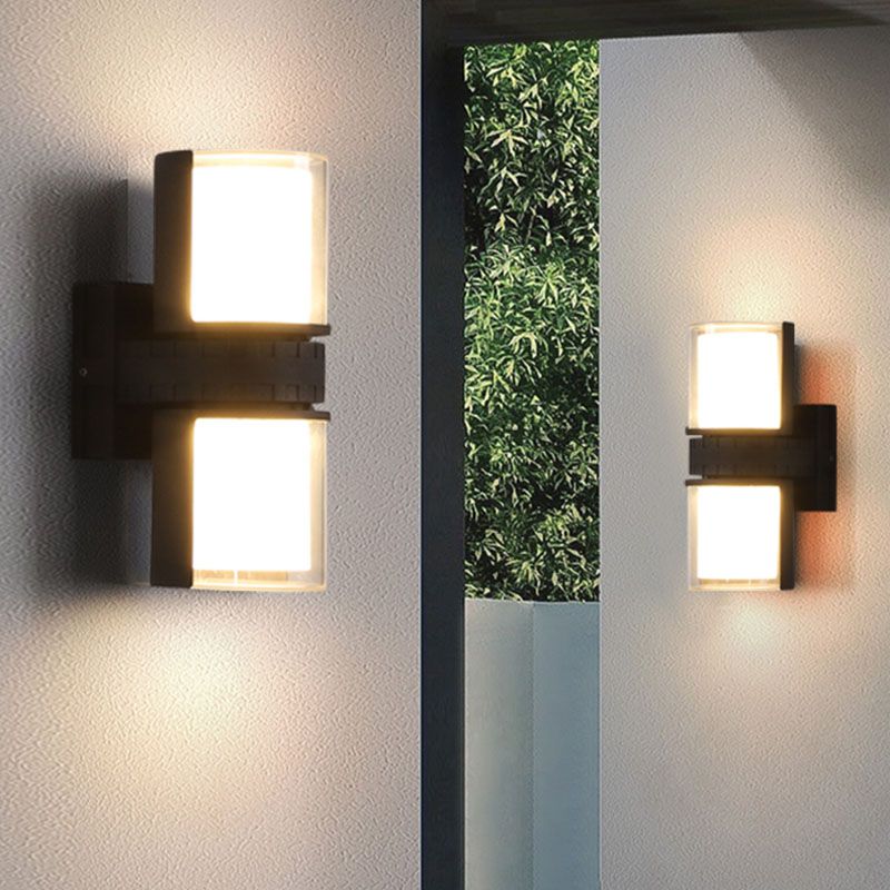 Moderna lampada da monte del cilindro per illuminazione da parete in alluminio per giardino