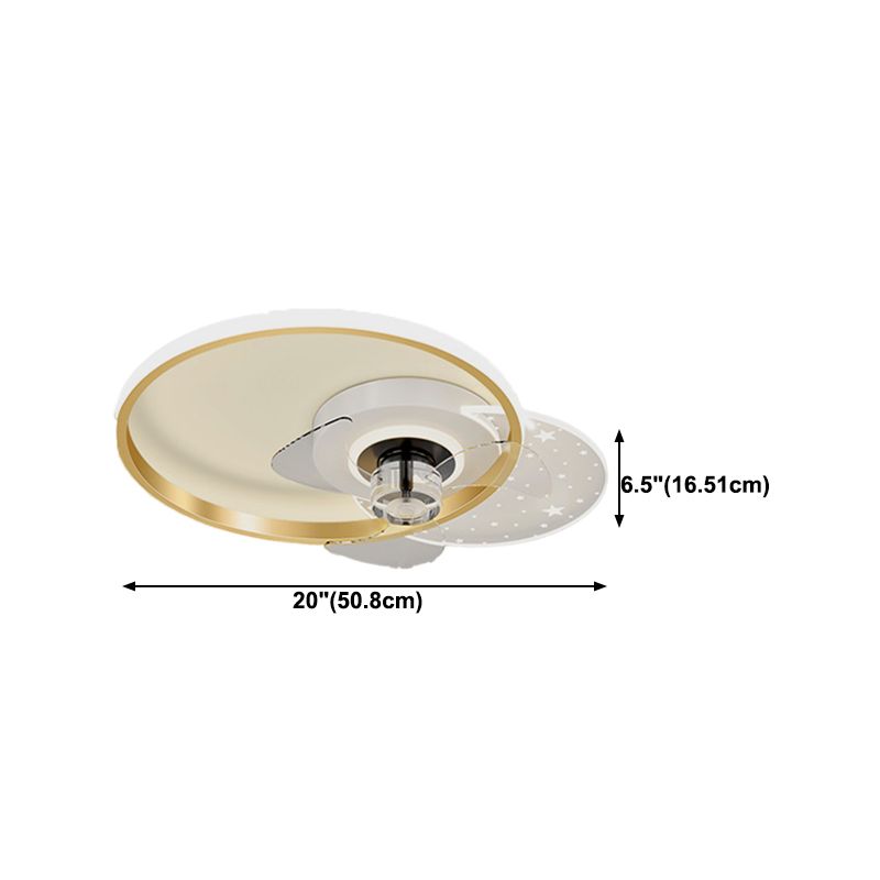 Multi Light Ceiling Fan Lighting Modern Style Metal Ceiling Fan Light for Living Room