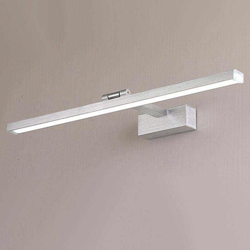 Luz de espejo de tocador lineal de metal Simplicidad LED Rotable Pared Lucina para baño para baño